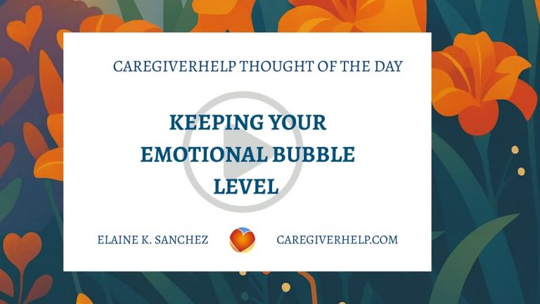 Keeping Your Emotional Bubble Level